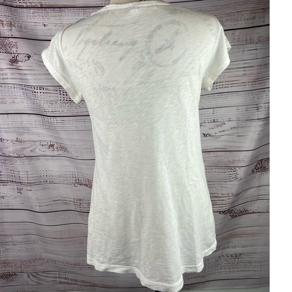 Fresh Produce Slub Knit Cotton Tee Shirt Womens XS Short Sleeve Scoop Neck Beach - Picture 4 of 11